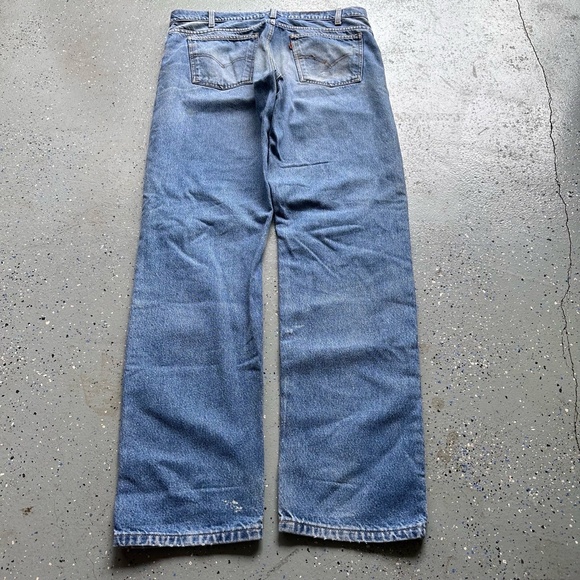 Levi's Mens Vintage 80s Orange Tab Wide Leg Jeans 36x34 Distressed - Picture 1 of 8